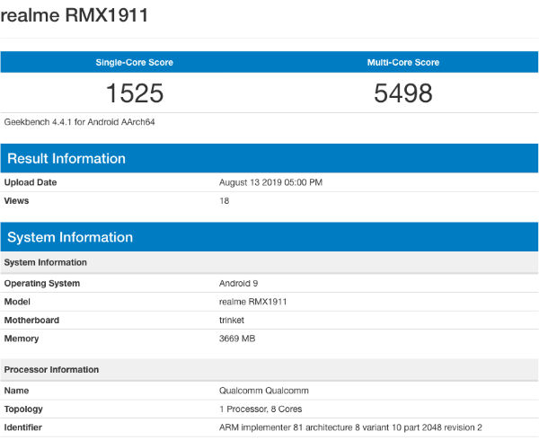 Realme-5-Geekbench