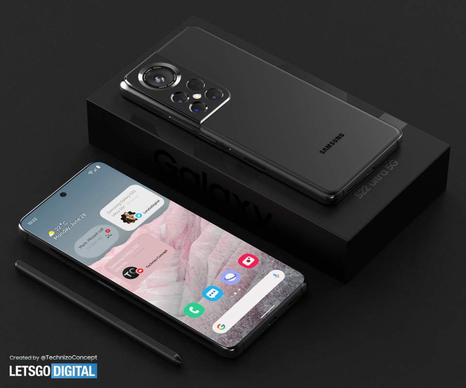 تسريب يكشف عن هاتف "Galaxy S22 Ultra 5G" : تصميمه وموعد اطلاقه !